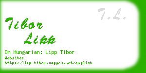 tibor lipp business card